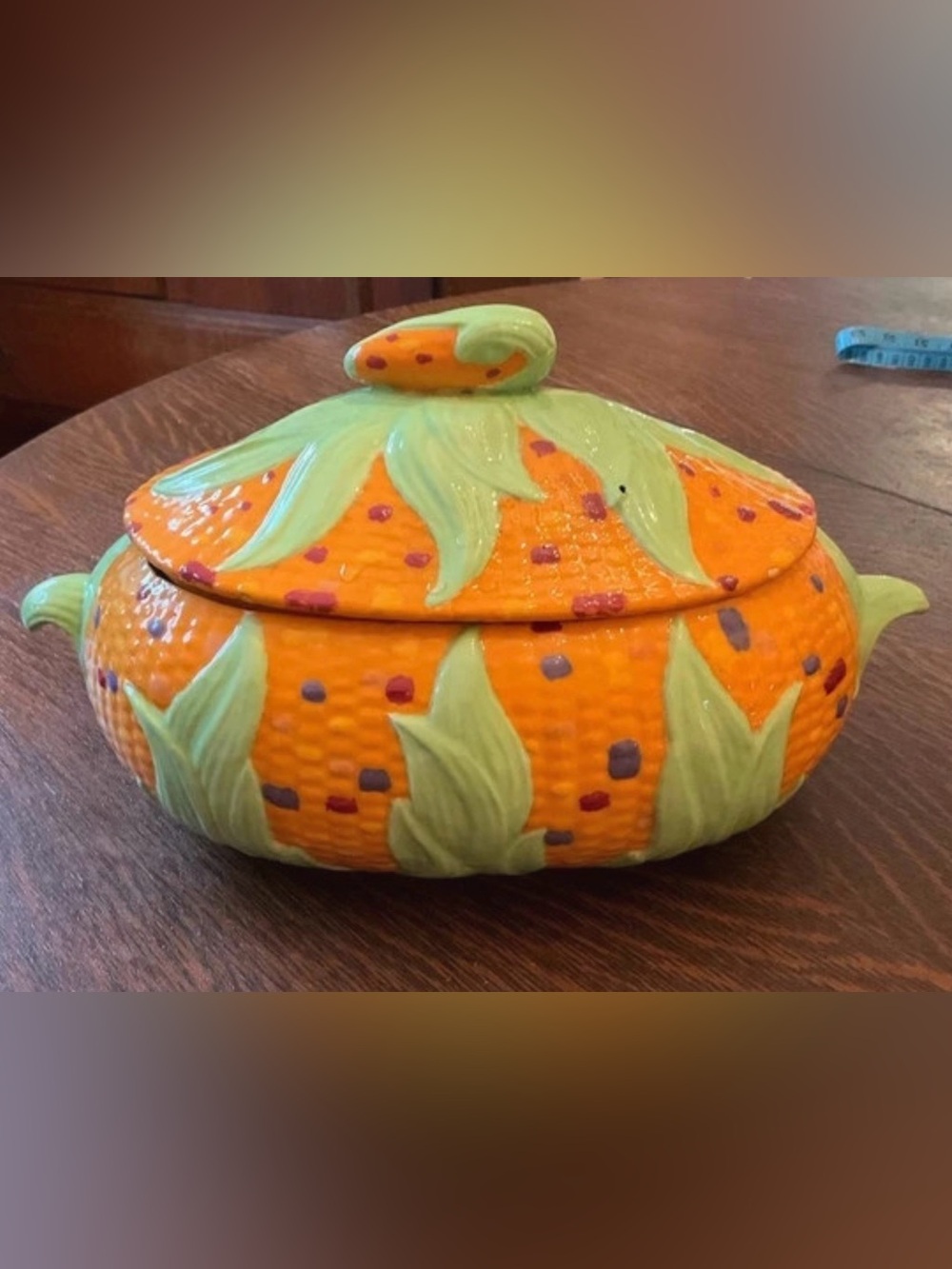Hand-painted Ceramic MCM Maize serving dish